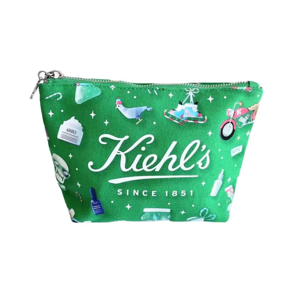 green toiletry bag