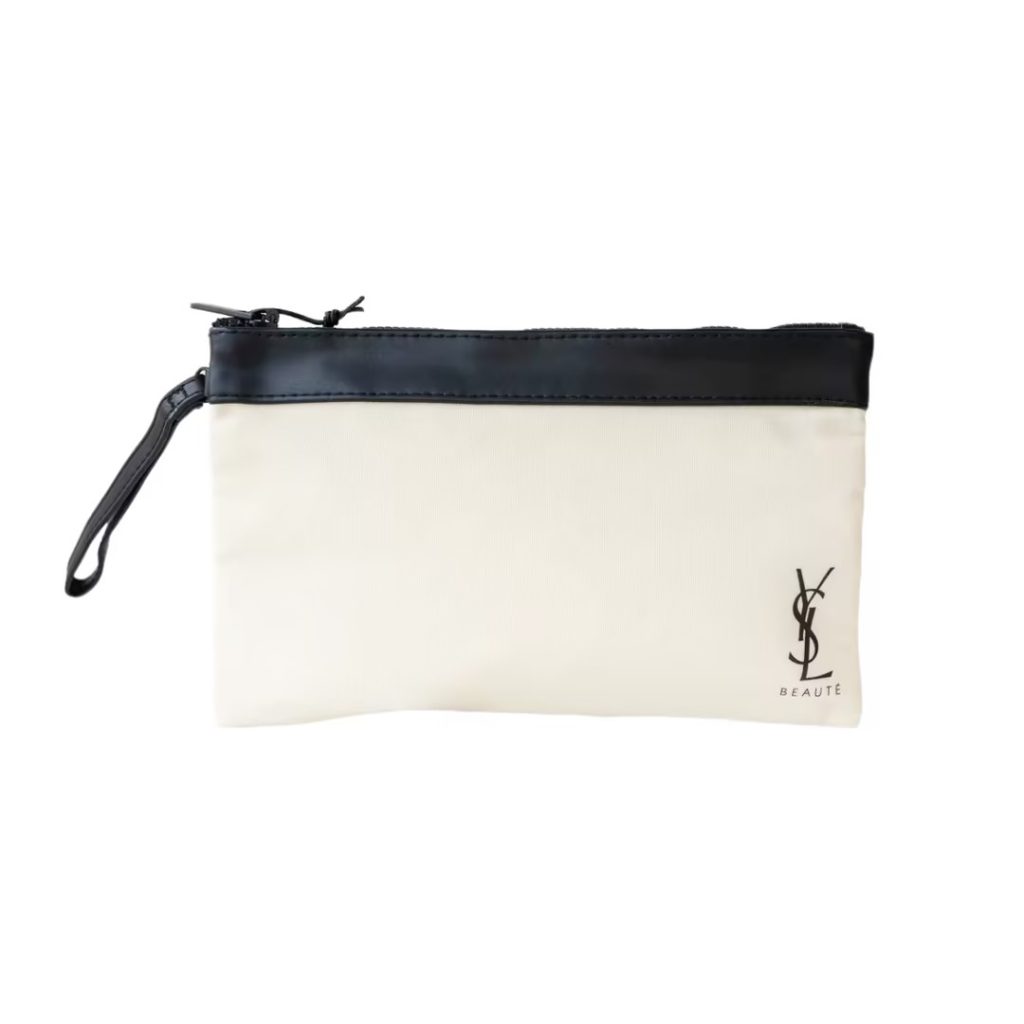 Looking for a chic two-tone cosmetic bag that blends luxury with everyday versatility?