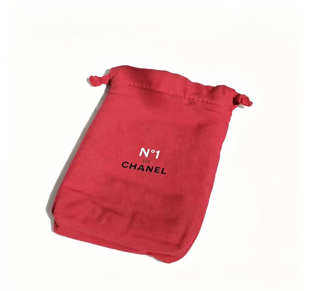 Want a chanel mini drawstring bag in red terry cloth for your beauty accessory line?