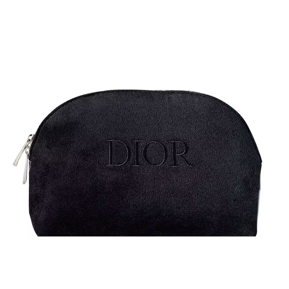 dior black cosmetic bag