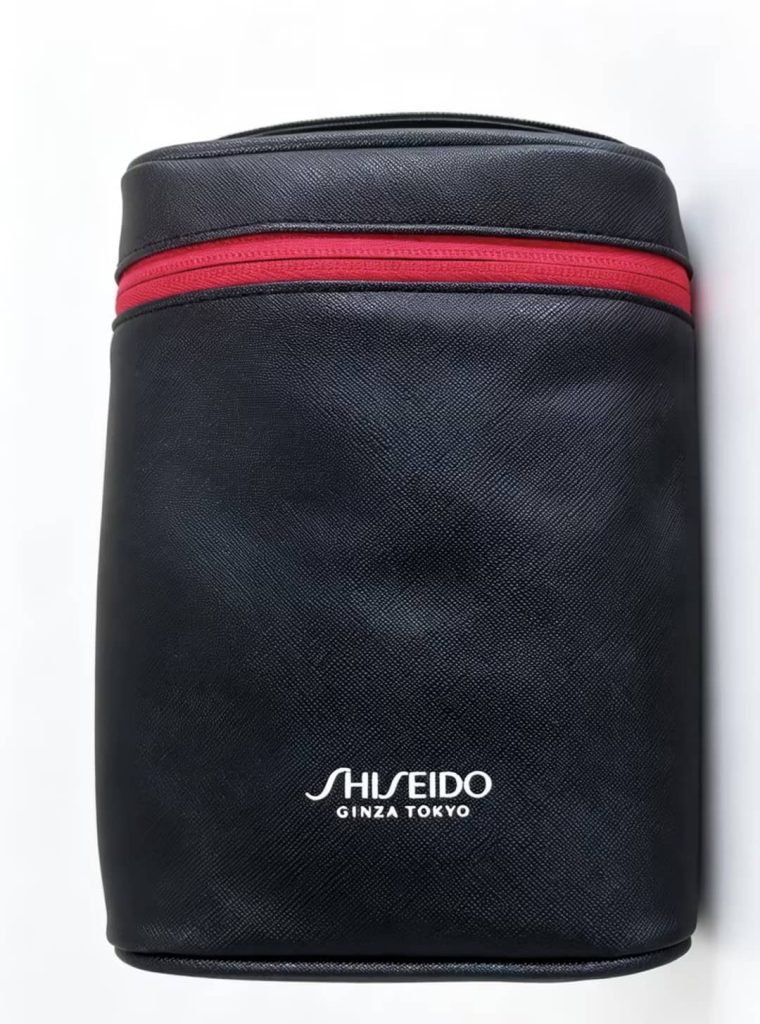 plain black makeup bag