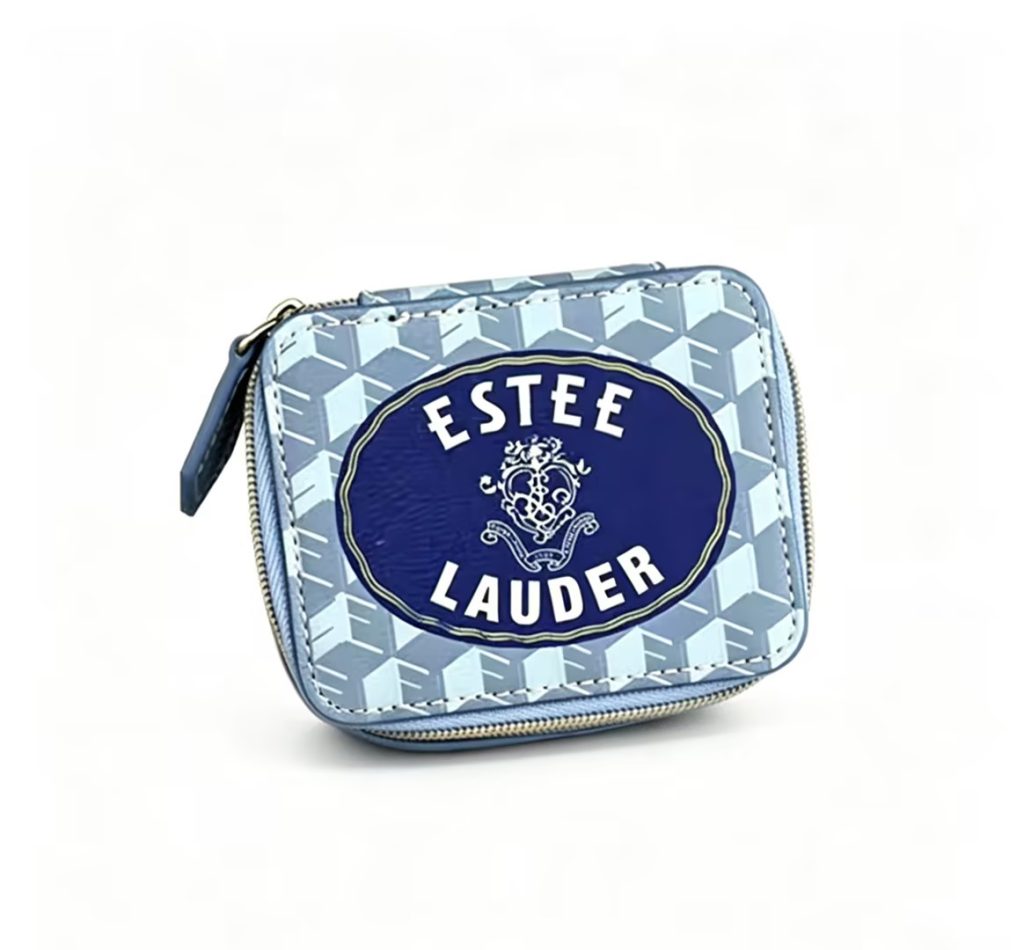 Need a mini coin purse like this Estée Lauder geometric pouch for your brand?