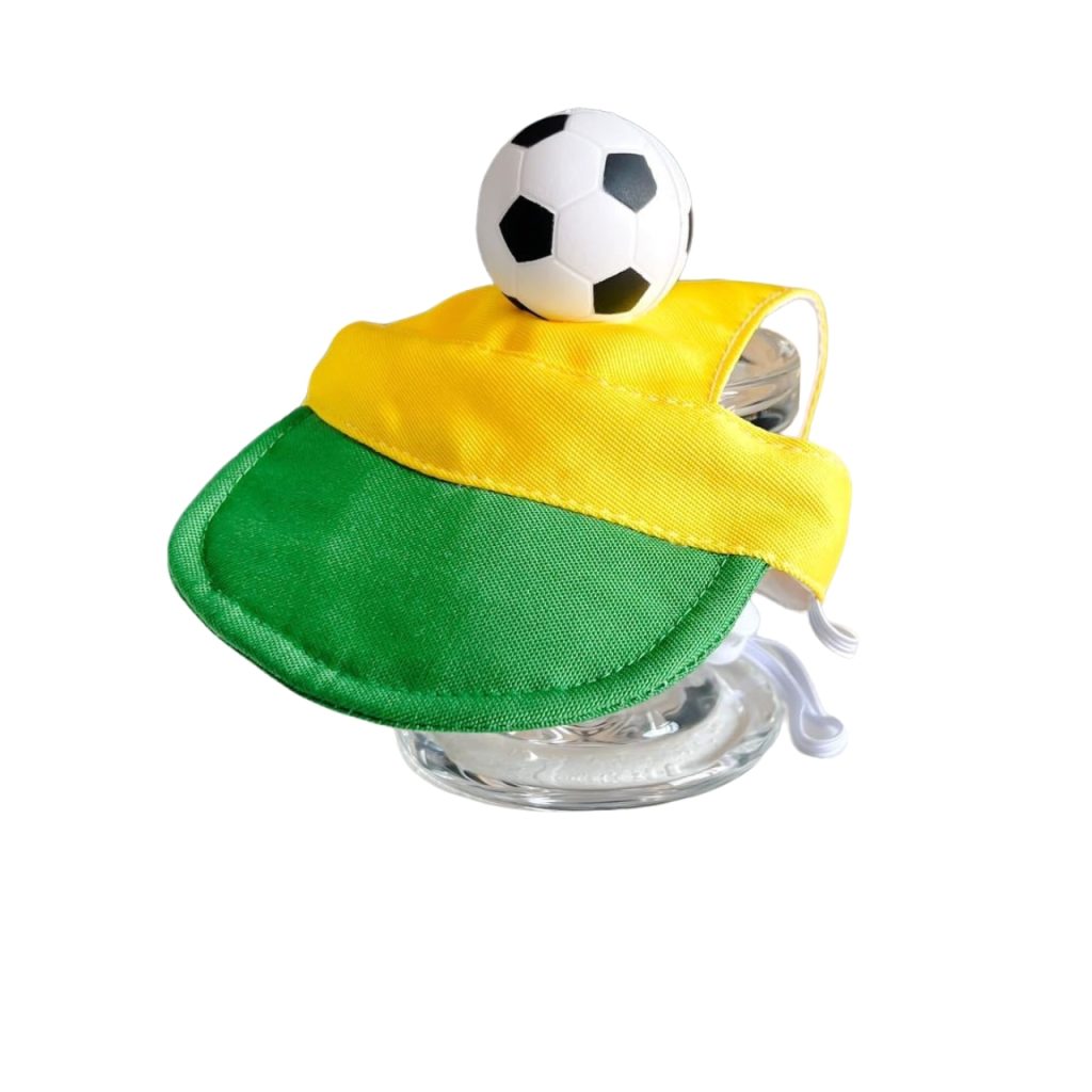 Looking for a world cup custom cat hat with Brazil-style design for your pet accessory line?